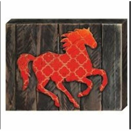 CLEAN CHOICE Wild Stallions Rustic Wooden Art CL2969895